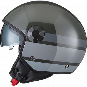 Ece 22.06 Agrius Score Stria Gloss Gray Sun Visor 1303 Jet Mc Helmet