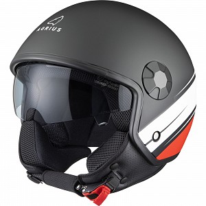 Ece 22.06 Agrius Score Conoid Matt Black Sunvisor 3003 Jet Mc Helmet