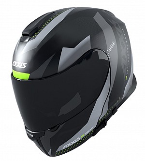 Axxis Gecko Sv Shield B2 Gray Brillo Flip Up Motorcycle Helmet