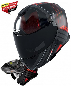 Axxis Gecko Sv Epic B5 Matt Fluor Red Flip Up Motorcycle Helmet
