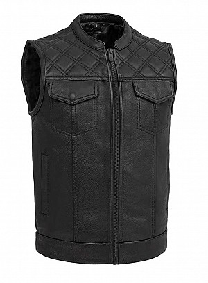 Premium Retro Fullbody Dual Zip Vest Leather Vest