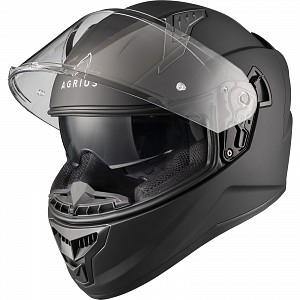 Agrius Wrath Solid Matt Black Sun Visor 51095-3003 Motorcycle Helmet