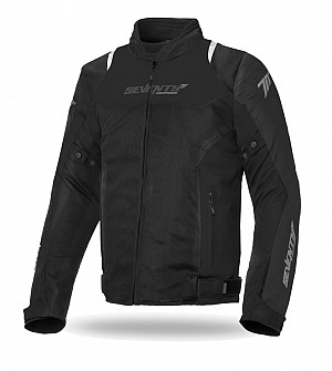 Seventy Degrees Sd-jr48 Verano Racing Black Motorcycle Jacket