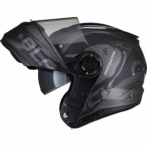 Black Optimus Ii Destination Flip Front Matt Titanium 52970603 Openable Motorcycle Helmet