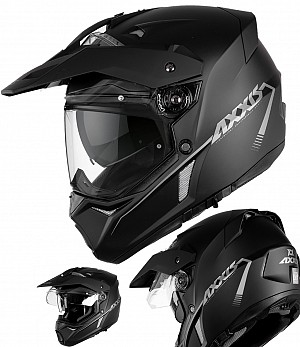 Axxis Mx803ds Wolf Ds Solid A1 Matt Black Cross Helmet