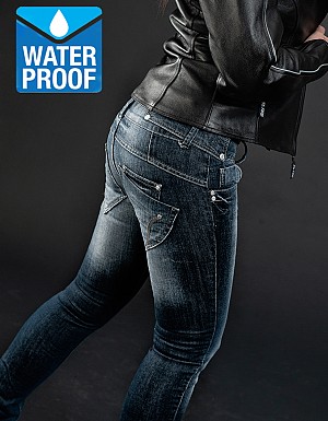 Lady Waterproof Commander Dirtyblue Motorcycle Jeans Pants Ld3
