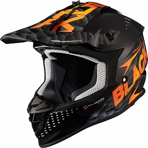 Black Gravel Track Black Orange Motocross 1903 Cross Helmet