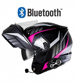 Pink Bluetooth Matt Xszm 908 S8x Bluetooth 5.0 Mc Helmet
