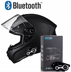 Bluetooth Hayder Aero D-pro Matt Black Integral Mc Helmet