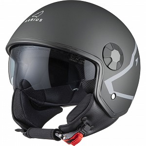 Ece 22.06 Agrius Score Shield Matt Black Sunvisor 3003 Jet Mc Helmet