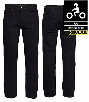 Kevlar Jeans Black - Regular Leg Ce Aa Stretch Motorcycle Jeans - Mcv