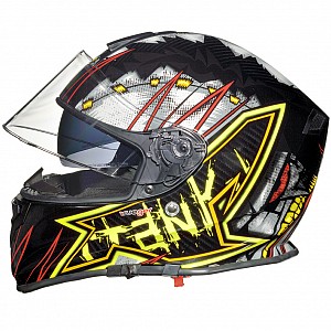 Rt-824 Black Franky Sun Visor Motorcycle Helmet