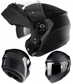Axxis Storm Sv Matt Black Flip Motorcycle Helmet