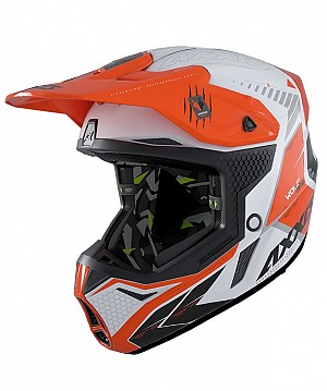Axxis Mx803 Wolf Star Track A4 Orange Fluor Brillo Cross Helmet