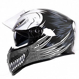 Rt-824 Matte Black Hollow Gray Sun Visor Motorcycle Helmet