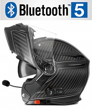 Bluetooth Bullet Hd Matt Grau V5 Sonnenvisier Motorradhelm