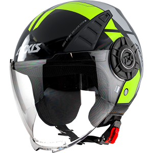 Axxis Of513 Metro Cool B3 Matt Amarillo Fluor Mate Jet Motorcycle Helmet