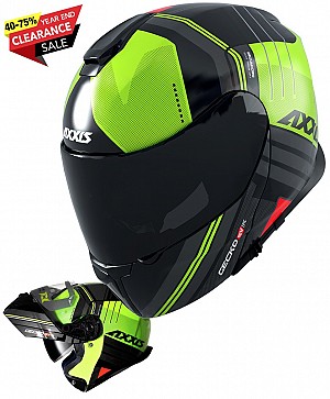 Axxis Gecko Sv Epic B3 Gloss Fluor Flip Up Motorcycle Helmet