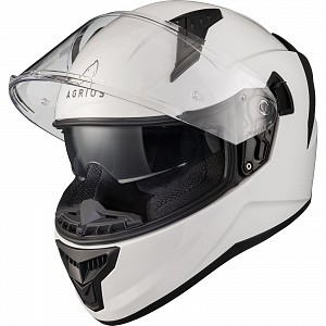Agrius Wrath Solid Gloss White Sun Visor 51095-1003 Motorcycle Helmet