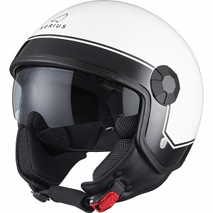 Ece 22.06 Agrius Score Solid Gloss White Sunvisor 1003 Jet Mc Helmet