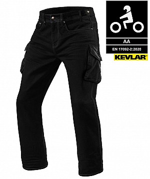Kevlar Cargo Jeans Black - Regular Leg Ce Aa Stretch Unisex Mc Jeans - Mcv 