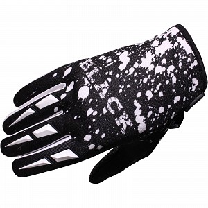 Black Splat Motocross Gloves White 1006 Crosshandskar