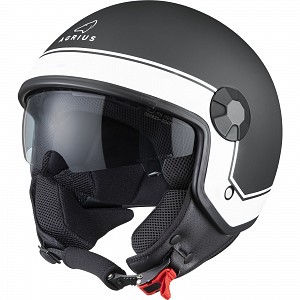 Ece 22.06 Agrius Score Solid Matt Black Sunvisor 3003 Jet Mc Helmet