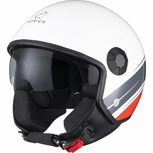 Ece 22.06 Agrius Score Conoid Gloss White Sunvisor 1003 Jet Mc Helmet