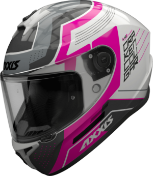 Axxis Draken A8 Pink Gloss Ff112c Cougar Aero Integral Motorcycle Helmet