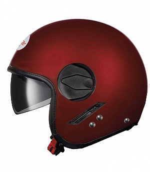 Rf-693 Burgundy Red Sun Visor Jet Motorcycle Helmet